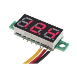 0.28 Inch 0-100 3 Kablolu DC Voltmeter Kırmızı - 