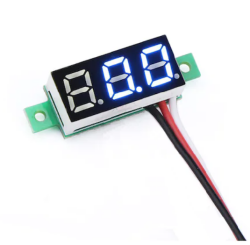 0.28 Inch 0-100 3 Kablolu DC Voltmeter Mavi - 