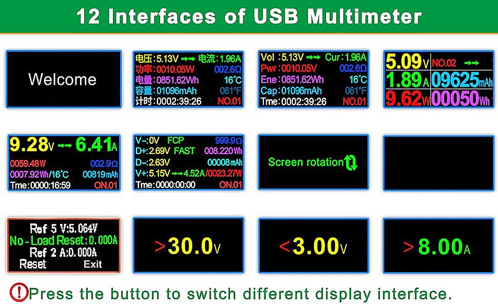12 in 1 Çok Fonksiyonlu USB & Type-C Dijital Güç Ölçer Test Cihazı – Voltaj, Akım, Kapasite, Watt Ölçüm – PD/QC Uyumlu (Çok Al Az Öde İle %20'ye Varan İndirimli) - 5