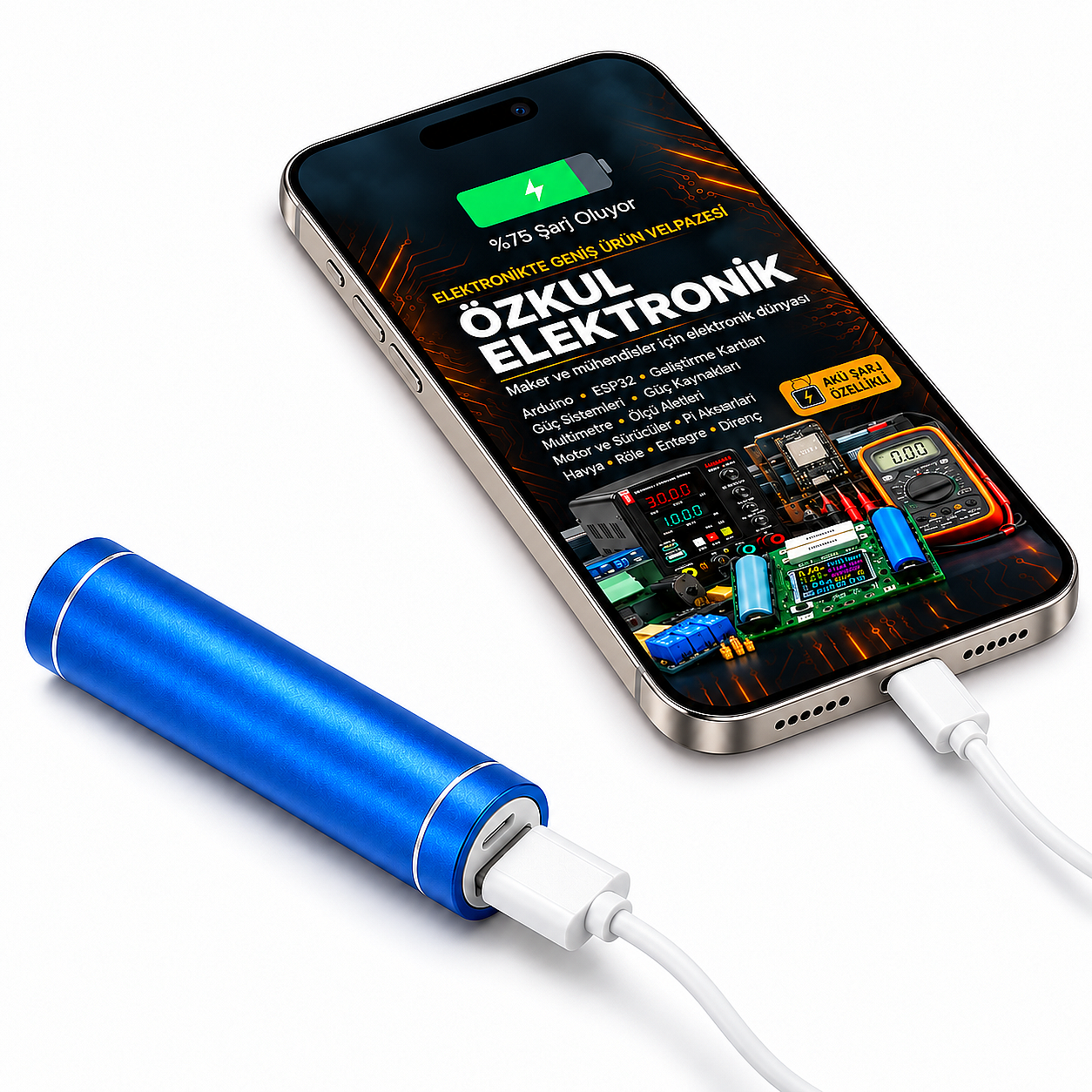18650 Tekli Metal Powerbank Kutusu – 5V 1A USB Çıkışlı, Type-C Girişli | Kendi Powerbank’inizi Yapmak Artık Çok Kolay! - 