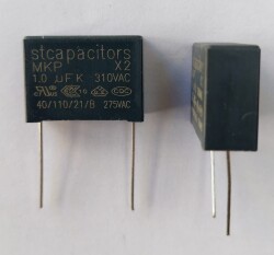 1UF 310VAC X2 %10 27.5mm Polyester Kondansatör - China