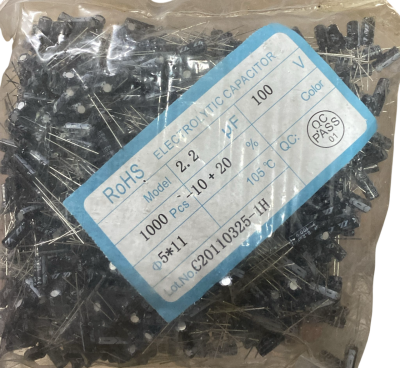 2.2UF 100V 5X11 ELEKTROLİTİK KONDANSATÖR - CA - 2