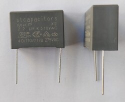 2.2UF 310VAC X2 %10 27.5mm Polyester Kondansatör - China