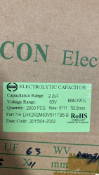 2.2UF 63V 5X11 ELEKTROLİTİK KONDANSATÖR - JACKCON - 2