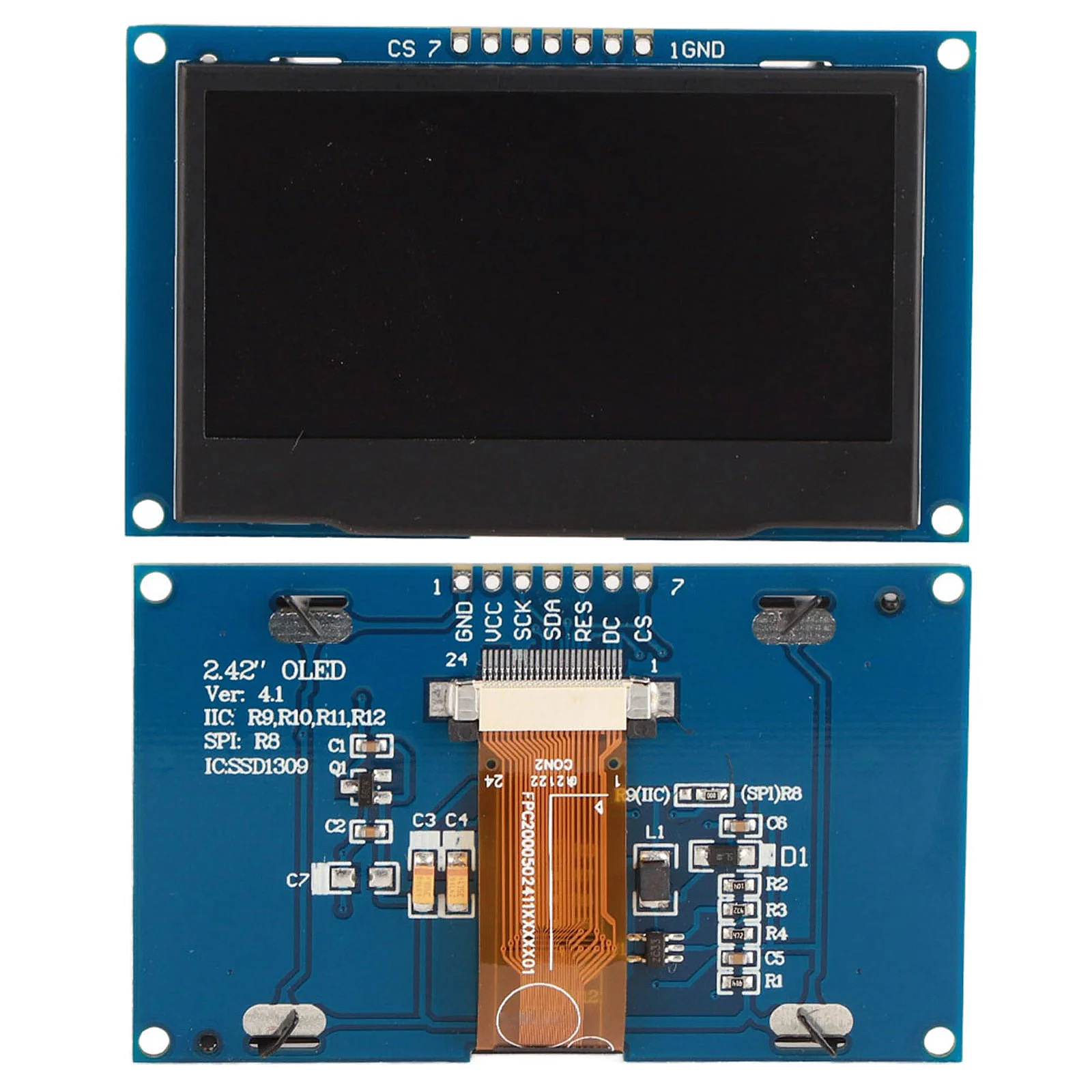 2.42 inç VER 4.1 128×64 SSD1309 7 Pinli SPI/I2C OLED LCD Ekran Modülü - Lehimli (Çok Al Az Öde İle %20'ye Varan İndirimli) - 2