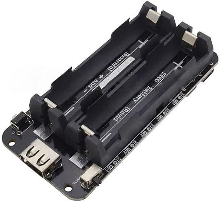 2'li Anahtarlı 18650 Lityum Pil Yuvası V8 Mikro USB (Çok Al Az Öde İle %20'ye Varan İndirimli) - 1