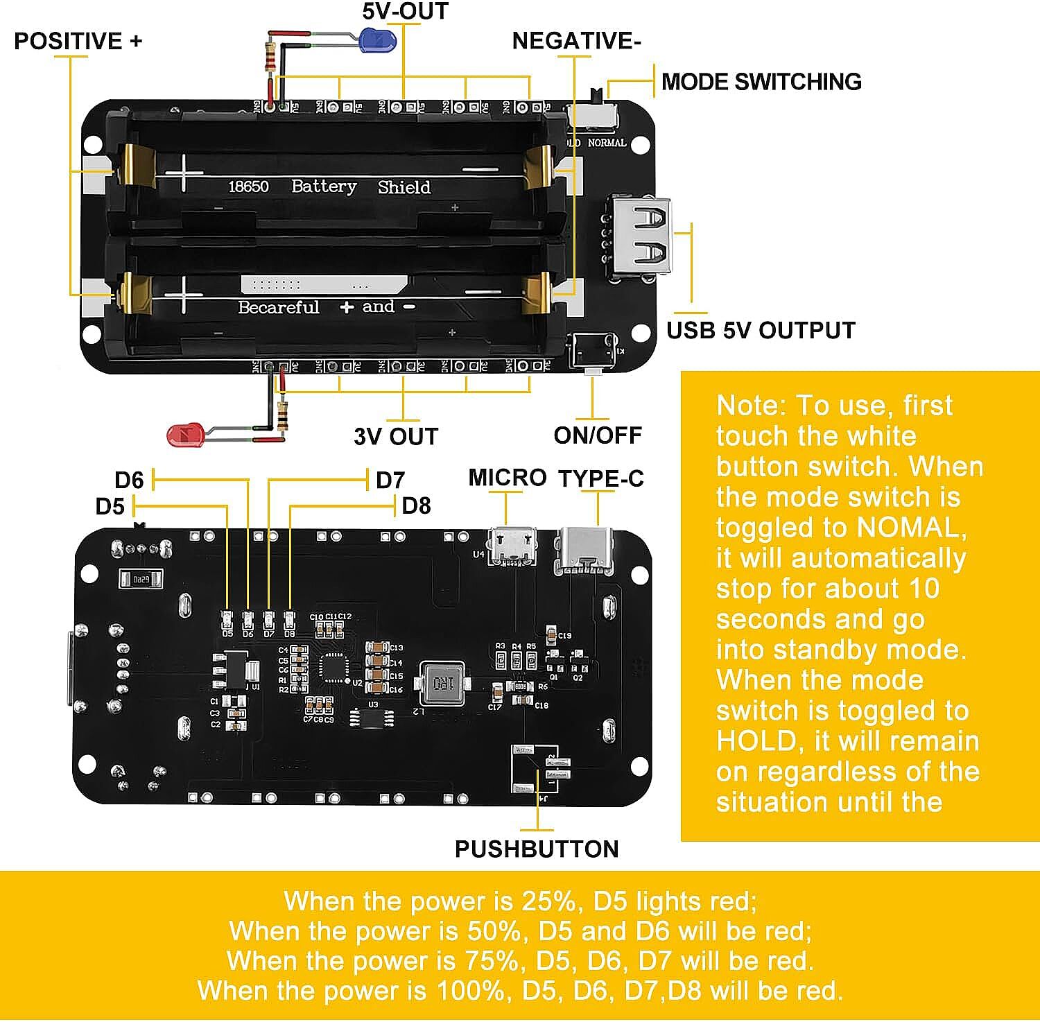 2'li Anahtarlı 18650 Lityum Pil Yuvası V8 Mikro USB (Çok Al Az Öde İle %20'ye Varan İndirimli) - 2