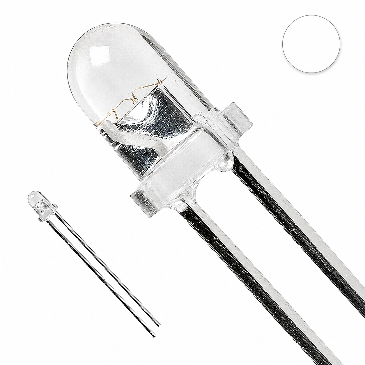3MM Şeffaf Beyaz Led (Çok Al Az Öde İle %20'ye Varan İndirimli) - 