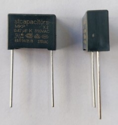 470NF 310VAC X2 %10 15mm Polyester Kondansatör - China