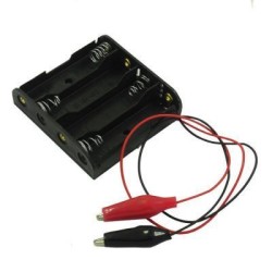 4'lü AA Geniş ve Krokodil Kablolu Pil Yuvası (Çok Al Az Öde İle %20'ye Varan İndirimli) - China