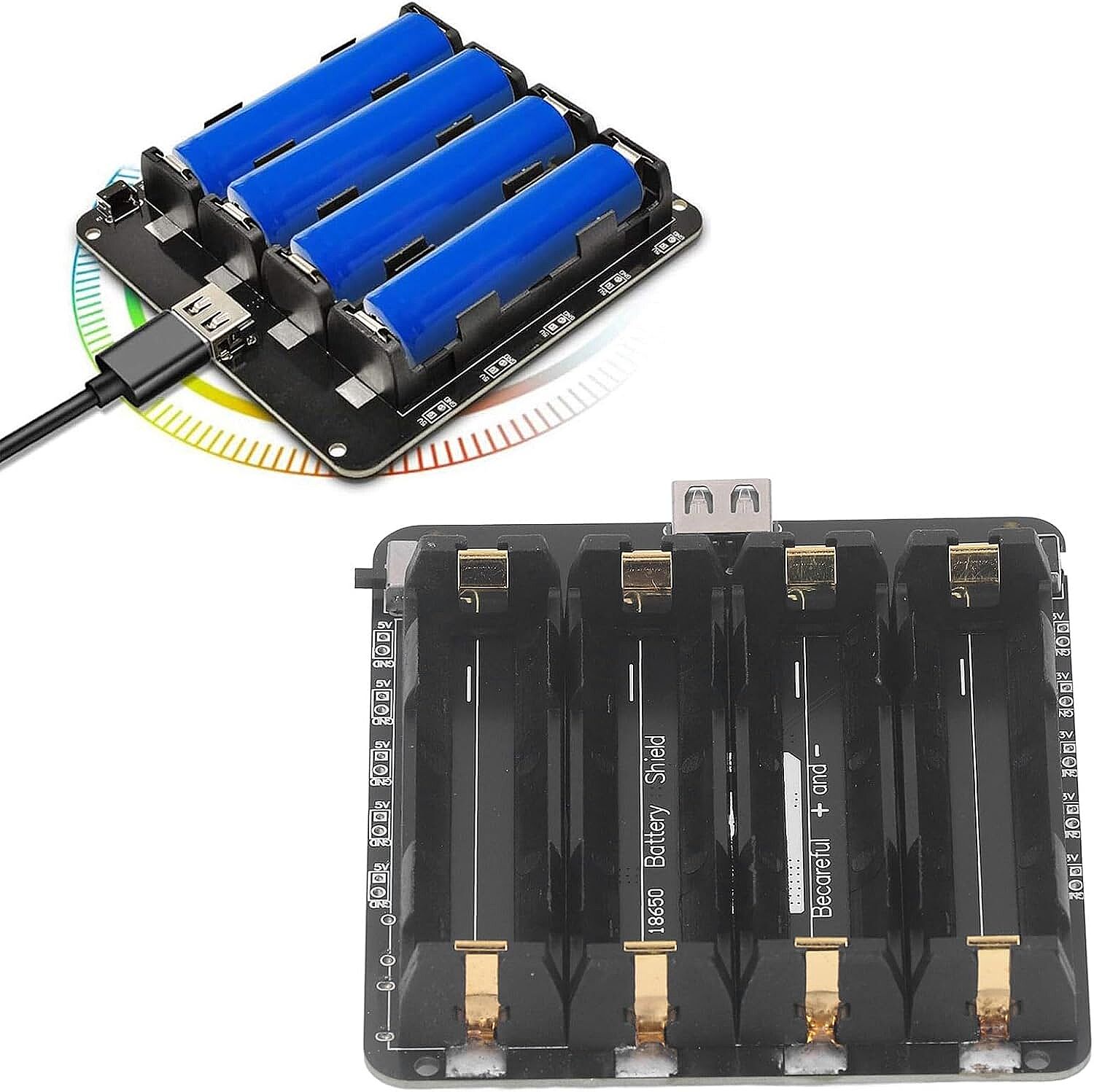 4'lü Anahtarlı 18650 Lityum Pil Yuvası V8 Mikro USB (Çok Al Az Öde İle %20'ye Varan İndirimli) - 2