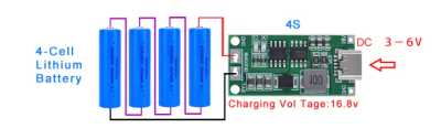 4S 2A TypeC Şarj Modül Çok Hücreli 18650 Lityum Pil Şarj Modül 8.4V 12.6V 16.8V (Çok Al Az Öde İle %20'ye Varan İndirimli) - 2