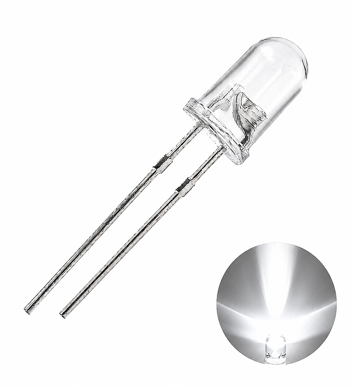 5mm Şeffaf Beyaz Led (Çok Al Az Öde İle %20'ye Varan İndirimli) - 