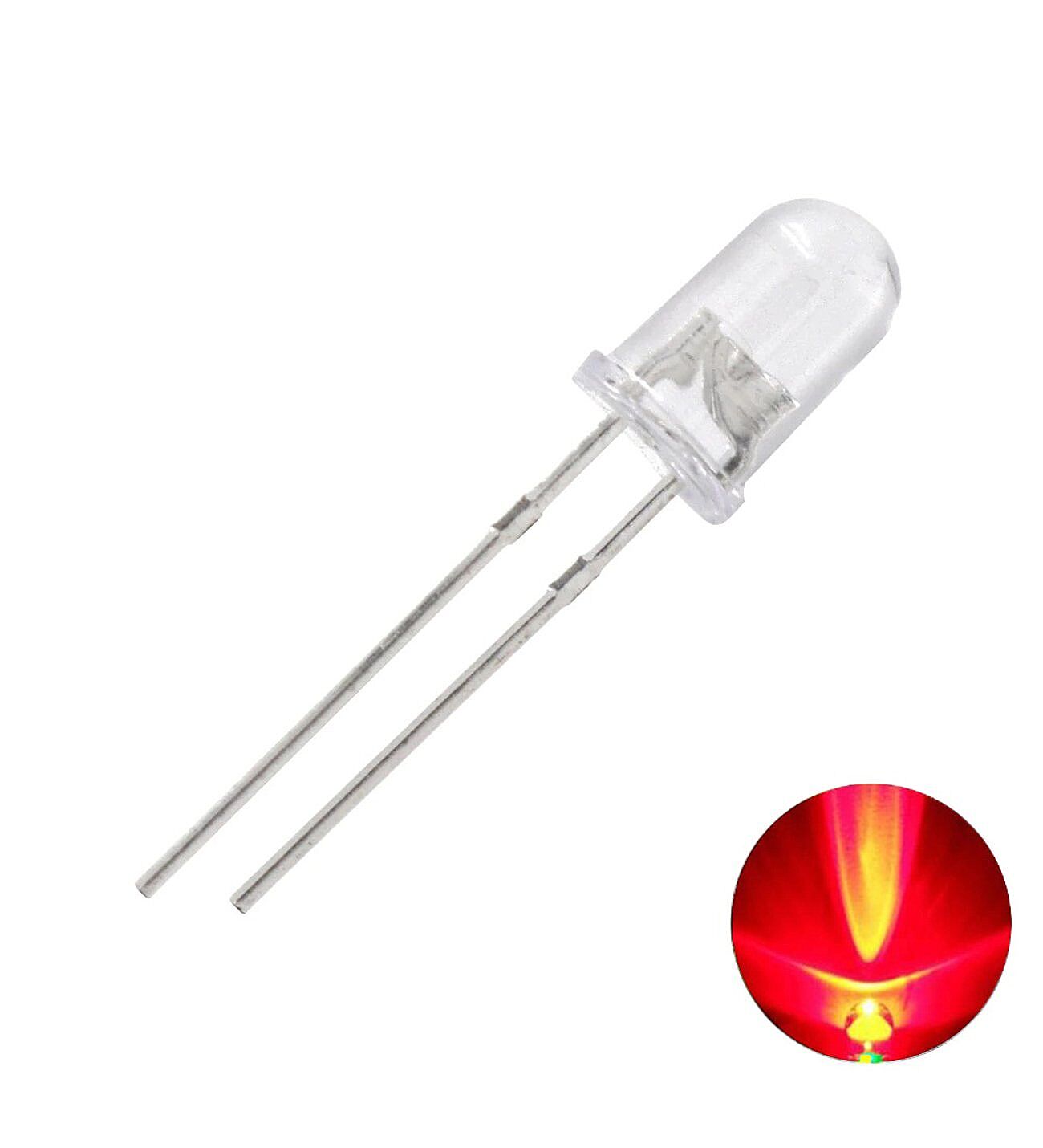 5MM Şeffaf Kırmızı Led (Çok Al Az Öde İle %20'ye Varan İndirimli) - 1