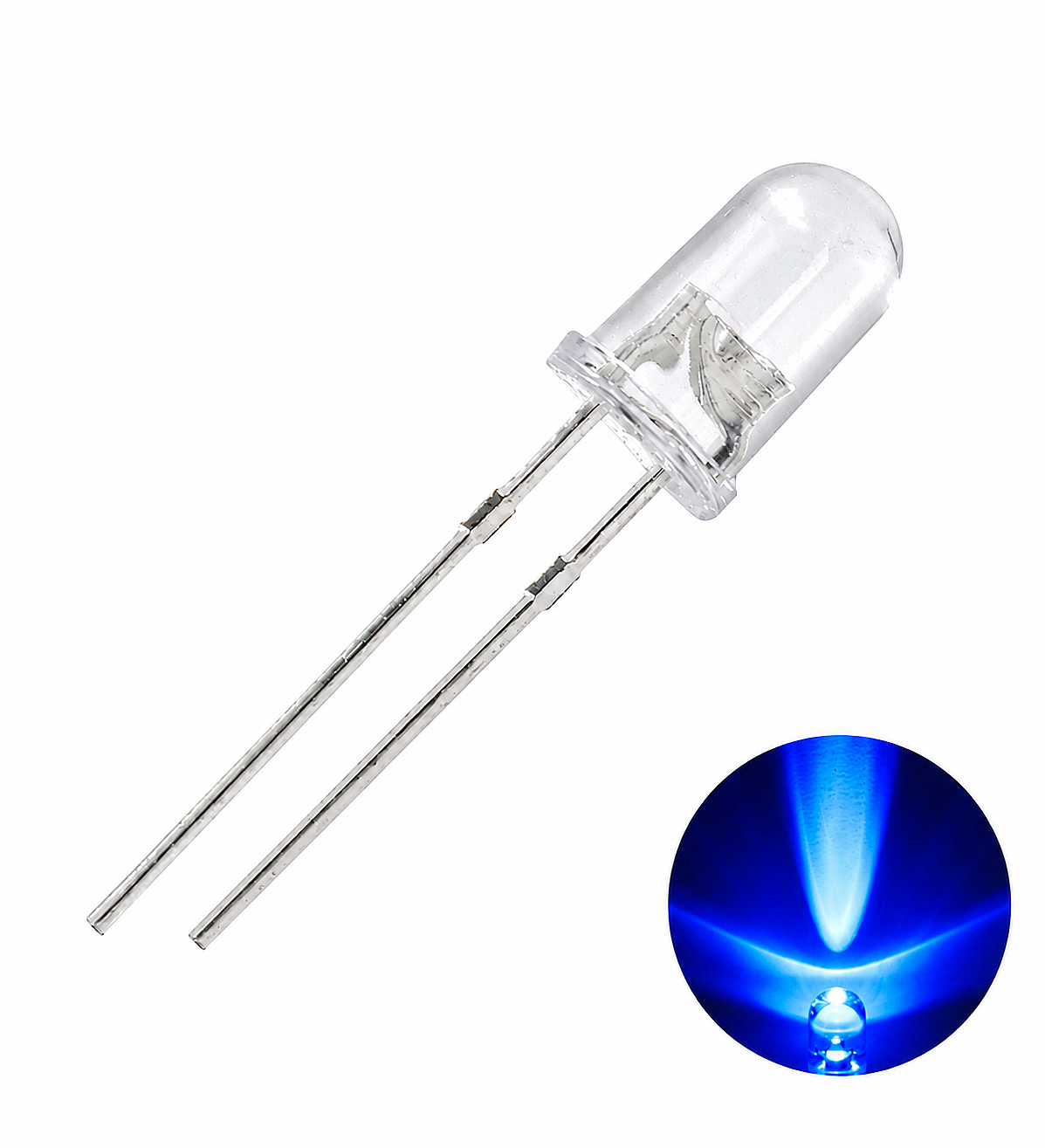 5mm Şeffaf Mavi Led (Çok Al Az Öde İle %20'ye Varan İndirimli) - 