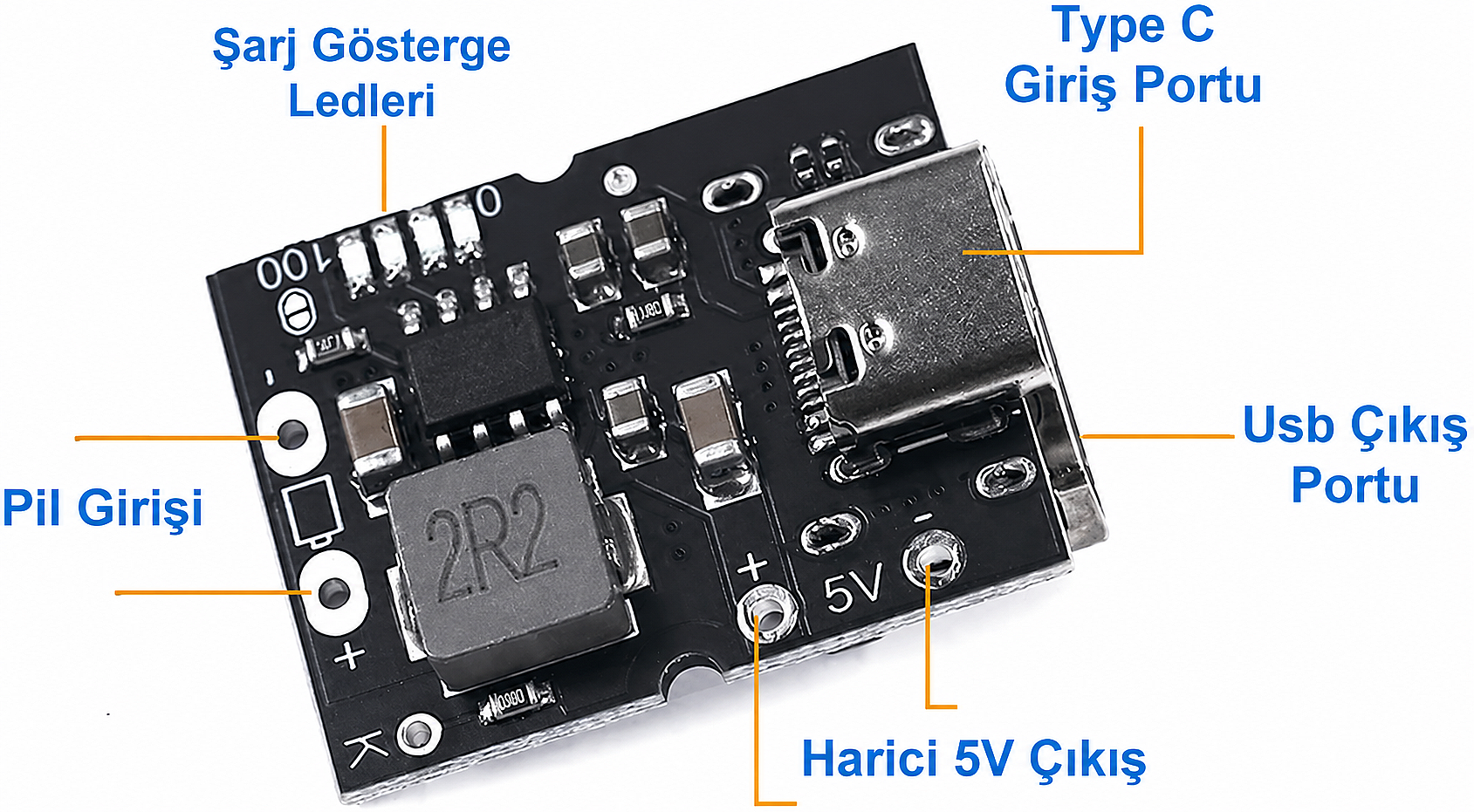 5V 2A Powerbank Devresi FM5324 (Çok Al Az Öde İle %20'ye Varan İndirimli) - 4
