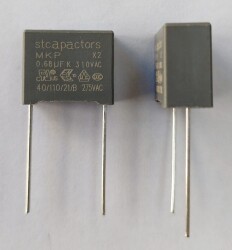 680NF 310VAC X2 %10 15mm Polyester Kondansatör - China