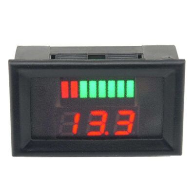 8 Seviye Akü kapasite göstergeli 12V/24V/36V/48V/60V Pillerle Uyumlu Kurşun Asit Voltmetreli Batarya gerilim Test Cihazı - 2