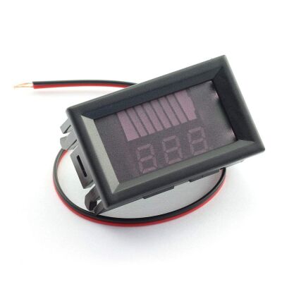 8 Seviye Akü kapasite göstergeli 12V/24V/36V/48V/60V Pillerle Uyumlu Kurşun Asit Voltmetreli Batarya gerilim Test Cihazı - 3