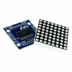 8x8 Dot Matrix Kartı - Peşpeşe Takılabilir, MAX7219 - 1