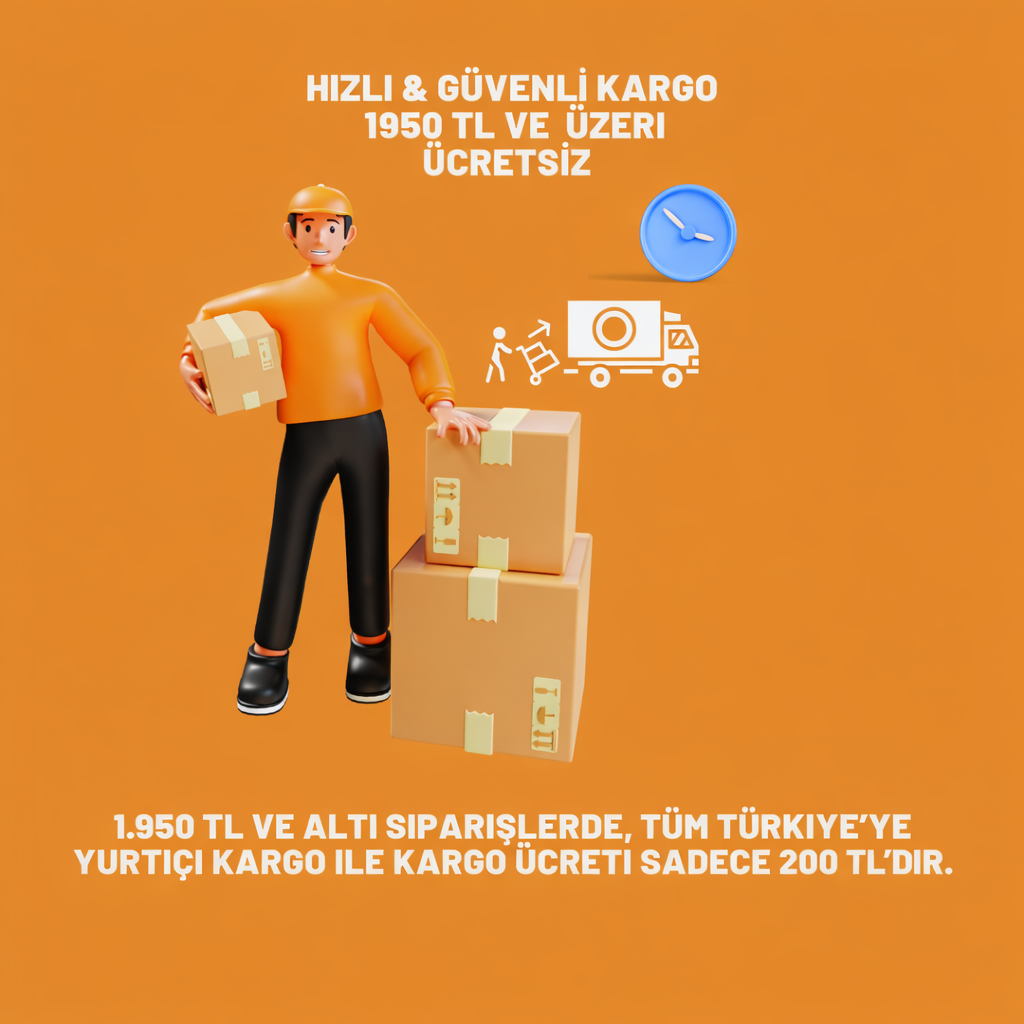 1950 TL ve Üzeri Siparişlerinizde Kargo Bedava