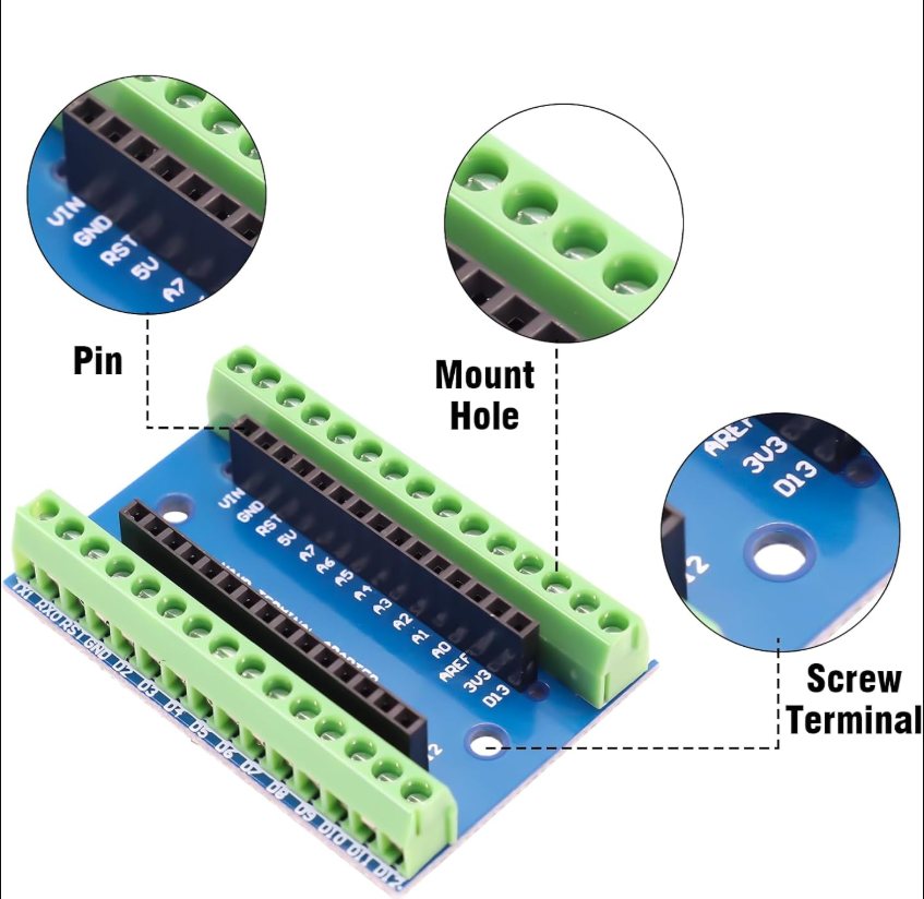 Arduino Nano Klemens Shield - Terminal Adaptör - 3