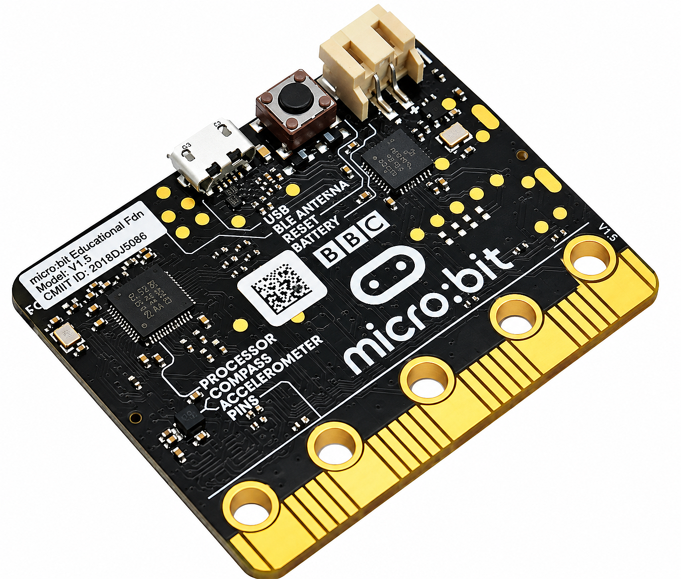 BBC micro:bit V1.5 Geliştirme Kartı – LED Matrisli Programlanabilir Eğitim Kartı - 