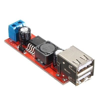 Çift USB Çıkışlı 9V / 12V / 24V / 36V - 5V Dönüştürücü DC 3A - 1