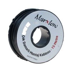 Çok Damarlı Siyah Montaj Kablosu - 15 Metre - Marxlow