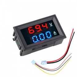 Dijital Ampermetre-Voltmetre DC 0-100V 0-10A Dual - 