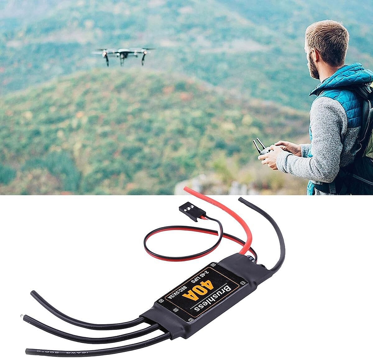 Drone ESC Brushless 40A Fırçasız Motor Hız Kontrol Sürücüsü - 2-4S Li/po Uyumlu Bullet Konnektör (Çok Al Az Öde İle %20'ye Varan İndirimli) - 3