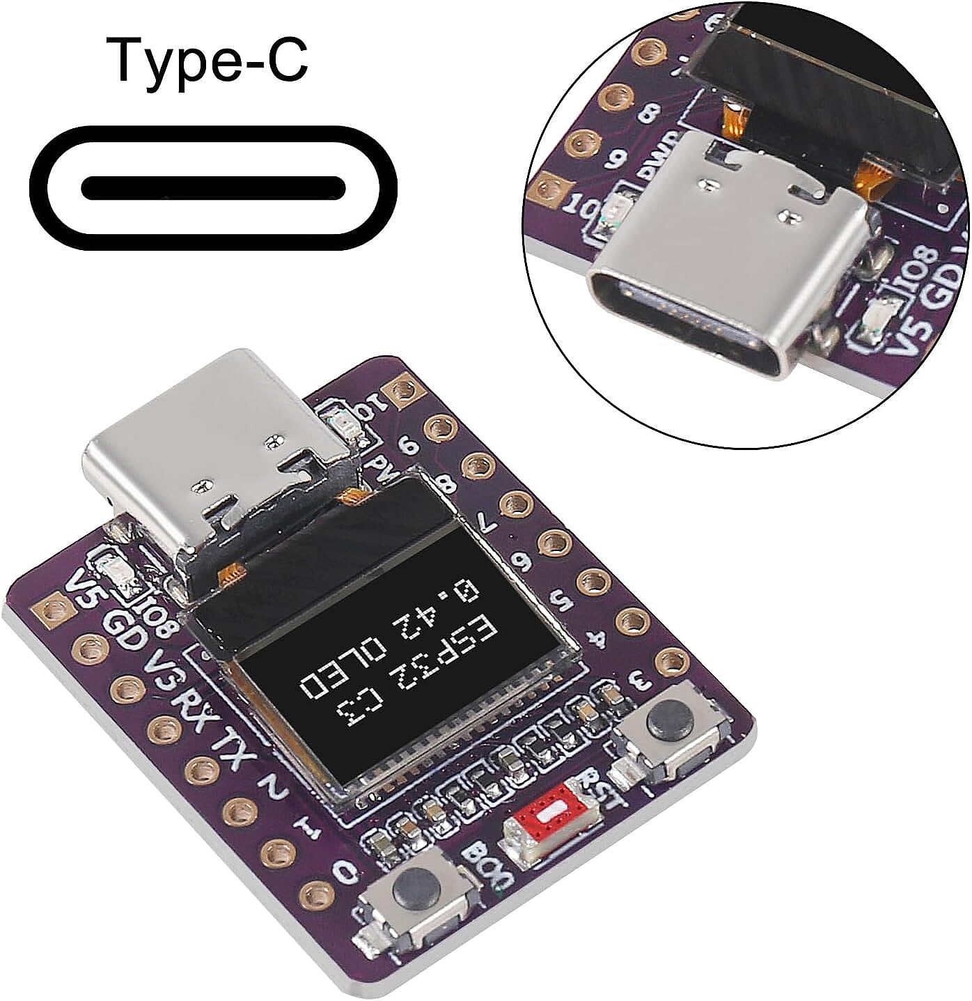 ESP32-C3 0.42 İnç OLED Modülü Wifi+Bluetooth ESP32 Geliştirme Kartı (Çok Al Az Öde İle %20'ye Varan İndirimli) - 3