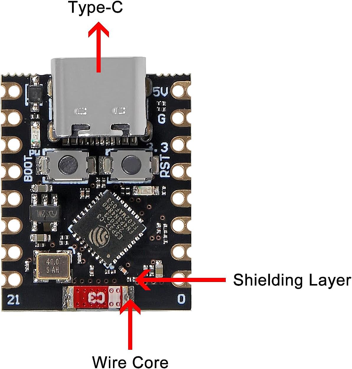 ESP32-C3 Süper Mini Wifi ve Bluetooth Modülü - 4