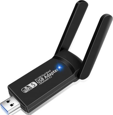 FENVI Çift Bant USB 3.0 WiFi Adaptör 1300Mbps Yüksek Hızlı Bluetooth 4.2 5ghz Masaüstü & Dizüstü Kablosuz Ağ Alıcısı  | PC Laptop iç - 1