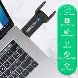 FENVI Çift Bant USB 3.0 WiFi Adaptör 1300Mbps Yüksek Hızlı Bluetooth 4.2 5ghz Masaüstü & Dizüstü Kablosuz Ağ Alıcısı  | PC Laptop iç - 4