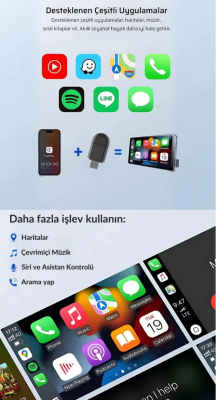 Kablosuz Carplay Adaptörü - Wireless Carplay Çevirici - 5