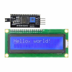 LCD1602 Haberleşmeli Arayüz Kartlı IIC/I2C Mavi Işıklı - 1