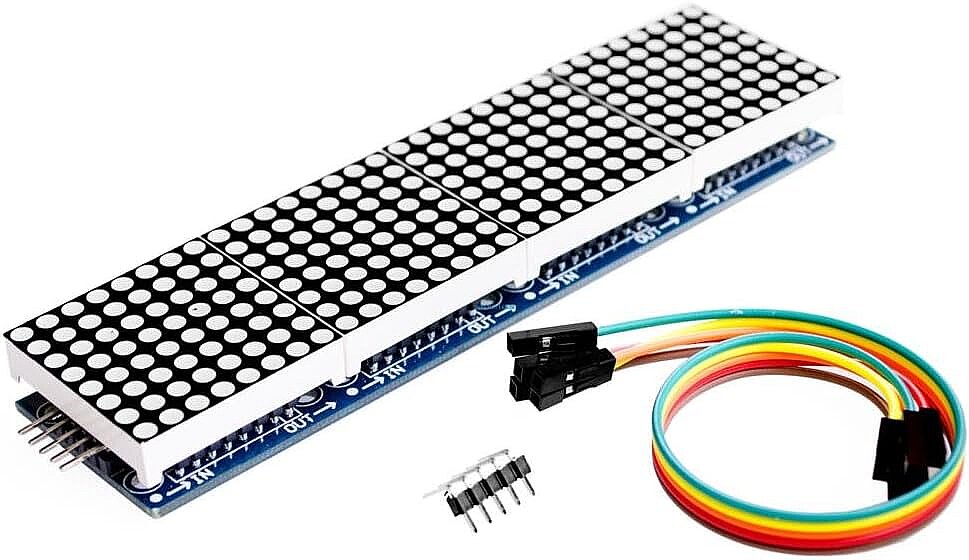 Max7219 4'lü 8x8 Dot Matrix Modülü - Kırmızı - 1