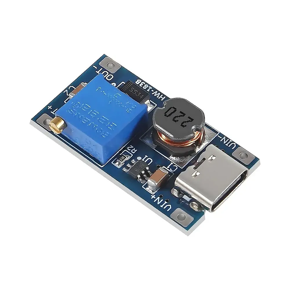 MT3608 Type-C DC-DC Ayarlanabilir Voltaj Yükseltici Modül – 2A Step-Up Boost Dönüştürücü (Çok Al Az Öde İle %20'ye Varan İndirimli) - 1