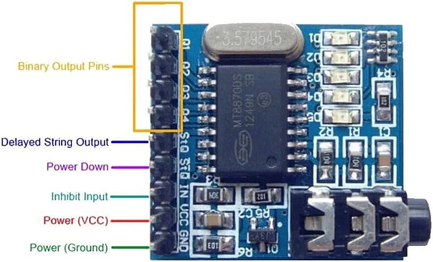 MT8870 DTMF Telefon Ses Modülü - 2