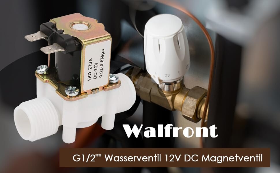 1/2 İnç 12V DC NC Su Solenoid Valfi – Otomatik Su Akış Kontrol Vanası - 7