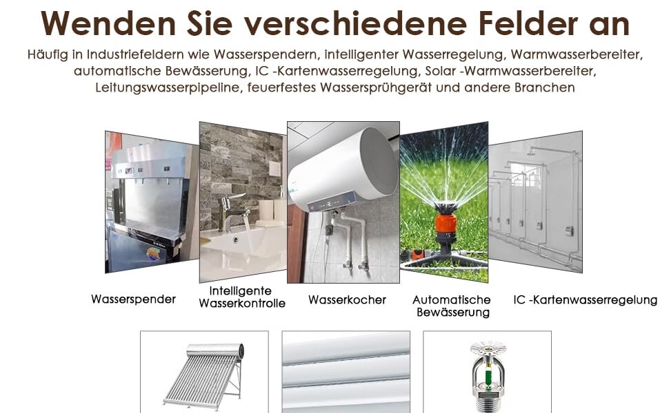 1/2 İnç 12V DC NC Su Solenoid Valfi – Otomatik Su Akış Kontrol Vanası - 8