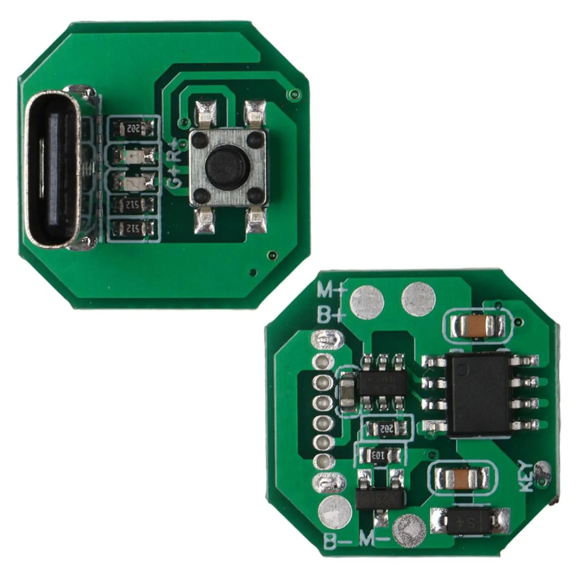 PM-28746 Type-C Girişli Buton Kontrollü Lityum Batarya Şarj Ve Koruma Modülü - El Feneri Devresi - 2