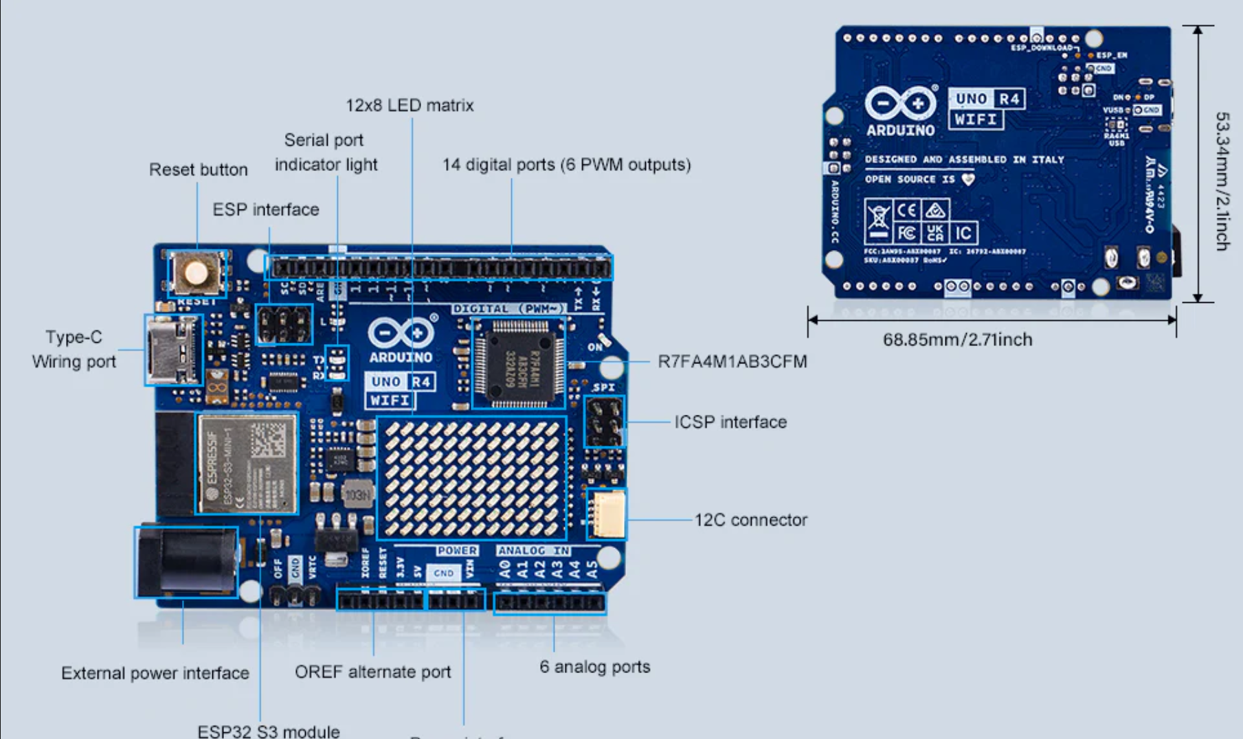 Arduino UNO R4 WiFi Geliştirme Kartı - Type-C - 4