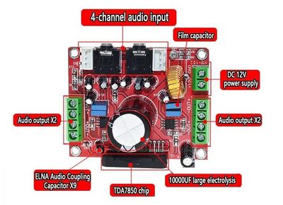 TDA7850 4X50W Amplifikatör Modülü - 2