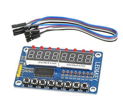 TM1638 Modülü Anahtar Ekran AVR Arduino 8-Bit Dijital LED Kartı - 1