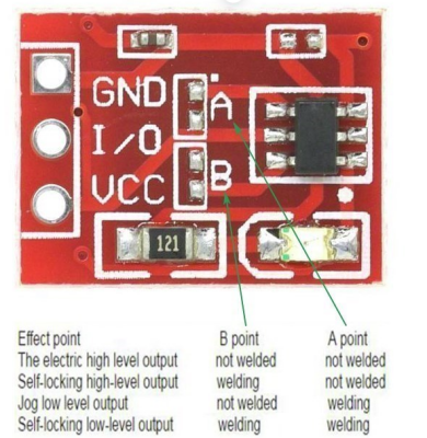 TTP223 Dokunmatik (Touch) Buton-Sensör Modülü - 2