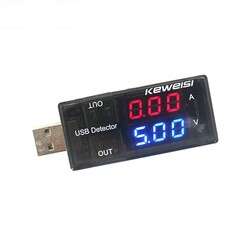 USB Akım Gerilim Test Cihazı Volt Amper Ölçer 2 Usb Çıkışlı (Çok Al Az Öde İle %20'ye Varan İndirimli) - 