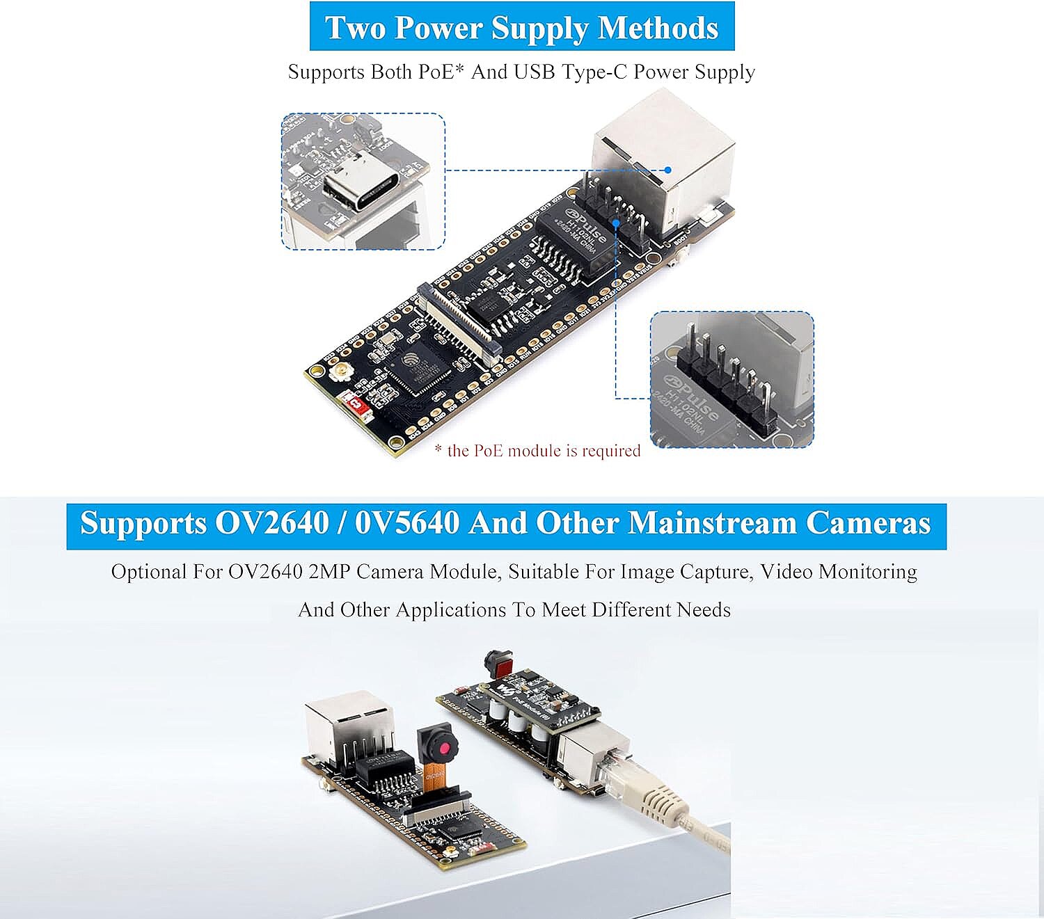 Waveshare ESP32-S3-POE-ETH Ethernet Geliştirme Kartı - Wi-Fi ve Bluetooth - PoE Modülü ile Birlikte (Çok Al Az Öde İle %20'ye Varan İndirimli) - 6