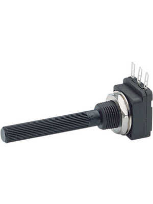 WH0162-2 B1K 45-30T 1K Plastik Uzun Mil Siyah Tek Tur Pot - 1